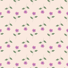 Seamless floral background in minimalists style.