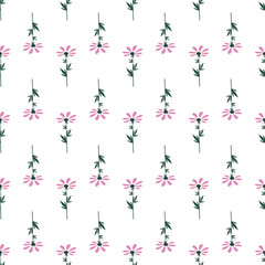 Seamless floral background in minimalists style.