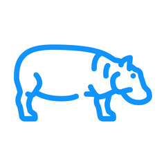 hippopotamus animal color icon vector. hippopotamus animal sign. isolated symbol illustration