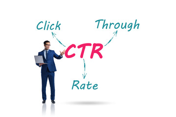 CTR click through rate concept with business people