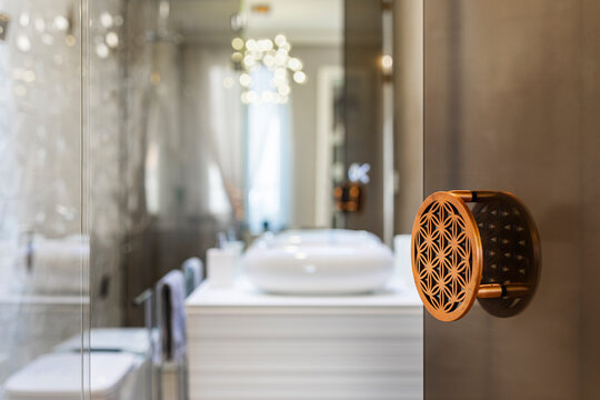 Bathroom details of luxury apartment