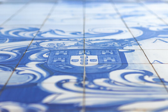 close up of map with portuguese Quinas