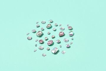 Shiny beautiful small gemstones