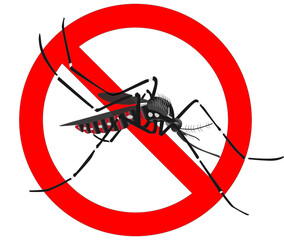 anti mosquito sign and symbol in vector illustration