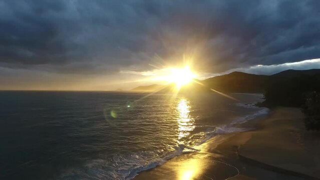 Por do sol na praia