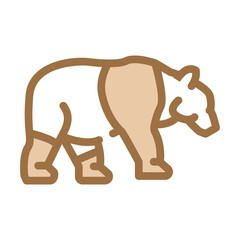 panda animal color icon vector. panda animal sign. isolated symbol illustration