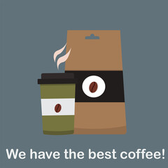 Vector illustration of items from a coffee shop on a white background. The objects can be used to design various menus, brochures, posters, flyers.