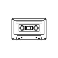 Cassette vector illustration. Retro audio tape. 