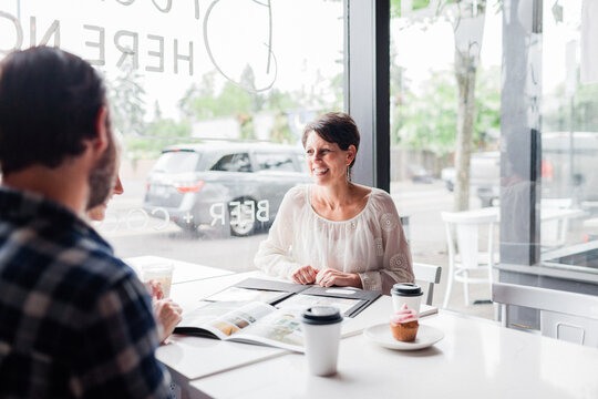 Female entrepreneur in coffee shop
