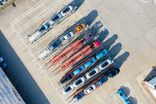 Trucks at Warehouse