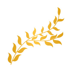 Naklejka na ściany i meble golden branch with leaves