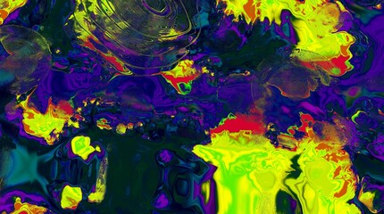 Colorfull psychedelic background. Digital graphic artwork. Vibrant glitch texture.