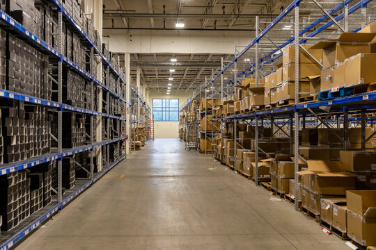 modern clean warehouse with window