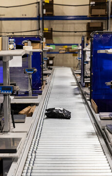 Conveyor Belt at ecommerce warehouse with single order
