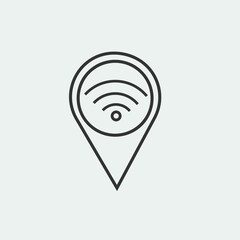 Wifi hotspot vector icon illustration sign