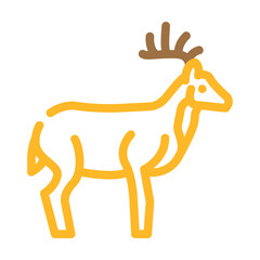 deer animal color icon vector. deer animal sign. isolated symbol illustration