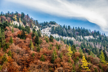 autumn landscape in the mountains, Velka Fatra, Turiec, Slovakia, Europe