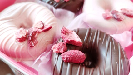 donuts with chocolate