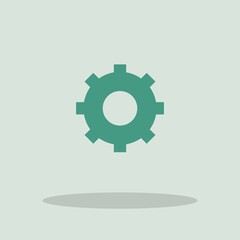 Settings gear vector icon illustration sign