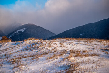 Fototapeta na wymiar winter mountain landscape, Western Tatras, Liptov, Slovakia, Europa