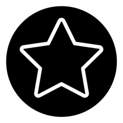 Star Rate Button Flat Icon Isolated On White Background