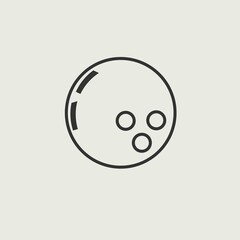 bowling vector icon illustration sign