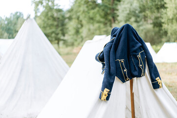 Elements of clothing soldier of the French Revolution