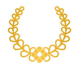 wreath of leaves and flower