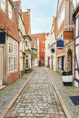 Straße im Bremer Alstadtviertel: die Schnoor