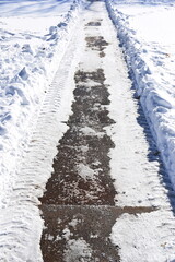 snow road street texture