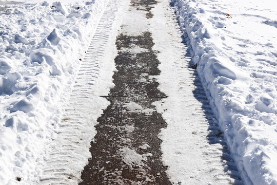 snow road street texture