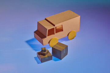 Truck model and carton boxes