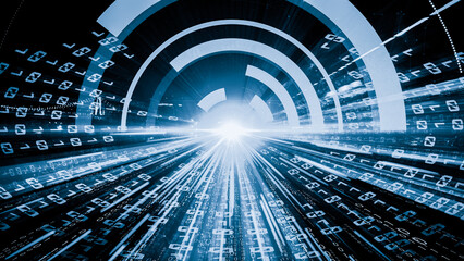 Software development, application programming code and tacit computer coding . Concept of smart...