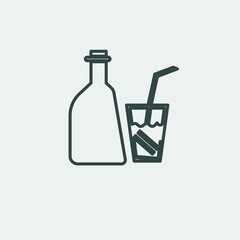 drink and bottle vector icon illustration sign