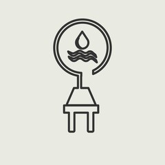Obraz premium hydro electricity vector icon illustration sign 