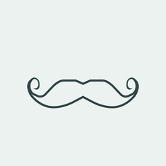 mustache vector icon illustration sign 