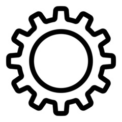 Gear Flat Icon Isolated On White Background