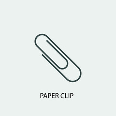 paper clip vector icon illustration sign 