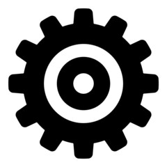 Gear Flat Icon Isolated On White Background