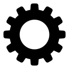 Gear Flat Icon Isolated On White Background