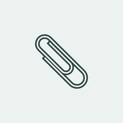 paper clip vector icon illustration sign 