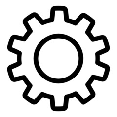 Gear Flat Icon Isolated On White Background