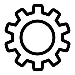 Gear Flat Icon Isolated On White Background