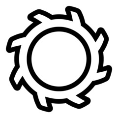 Circular Saw Flat Icon Isolated On White Background