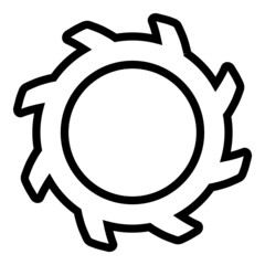 Circular Saw Flat Icon Isolated On White Background