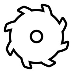 Circular Saw Flat Icon Isolated On White Background