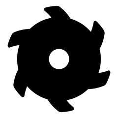 Circular Saw Flat Icon Isolated On White Background