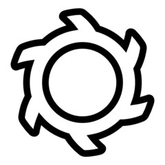 Circular Saw Flat Icon Isolated On White Background