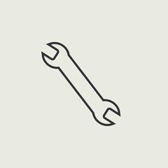 wrench vector icon illustration sign 