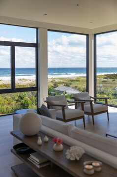 Ocean View From Inside Luxury Waterfront Residence